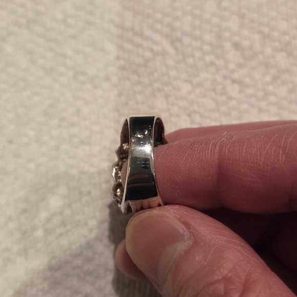 Sterling Silver 925 Textured Ring, Size 10 - Picture 6 of 7